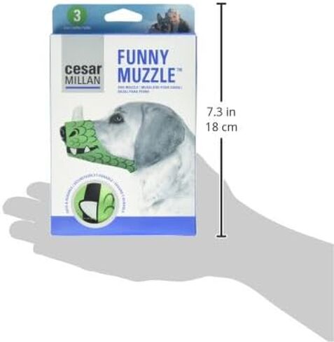 Cesar Millan Funny Muzzle, Smiley (Size 1, Yellow) in Kuwait