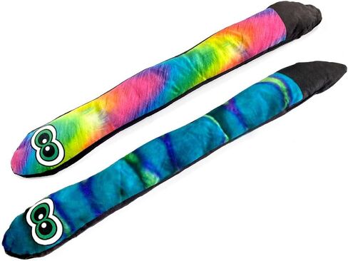 لعبة كلب من القطيفة على شكل ثعبان أزرق وقوس قزح من AZSSMUK مع مصدر صرير عند الذيل، ألعاب جرو للسلالات الصغيرة والمتوسطة والكبيرة (عبوتان) in Kuwait