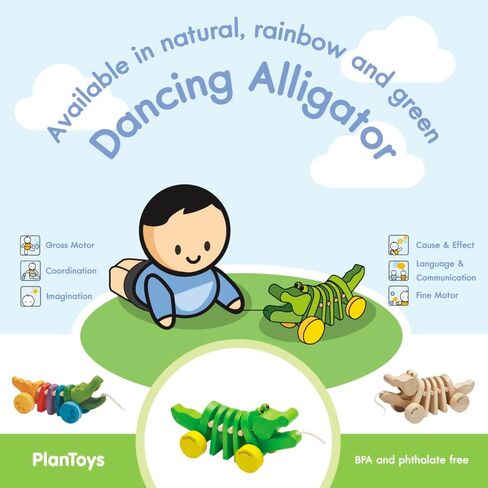 PlanToys Penguin Wheelie Push Toy for Toddlers - Sustainably Made from Rubberwood Featuring Organic-Pigment Coloring and Water-Based Dyes with Waddling Action When Pushed in Saudi Arabia