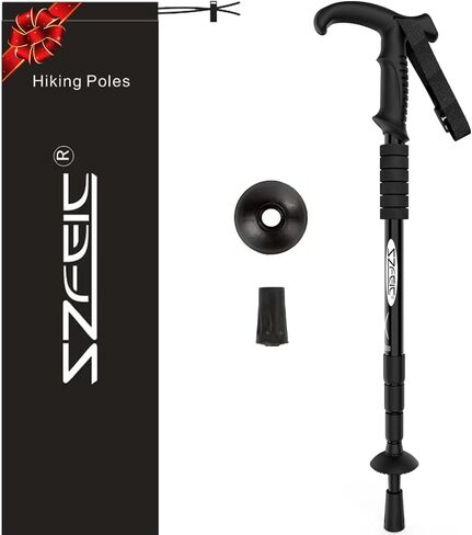 اعمدة رحلات خفيفة للغاية، اعمدة قابلة للطي مضادة للصدمات للمشي لمسافات طويلة والتخييم وتسلق الجبال وحقائب الظهر والرحلات in Kuwait