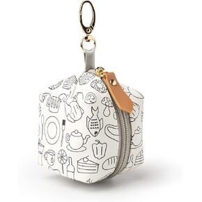 Maxxma Pacifier Pouch with Clip,Pacifier Case Holder for Diaper Bag,Stylish Pacifier Storage Container,Holds 2 Pacifiers (Leopard) in Kuwait