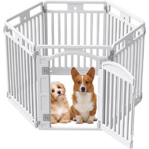 Pet Playpen with Door Dog Playpen foldable Puppy Playpen for Puppies and Small Dogs 4-Panels Easy Assemble Easy Storing for indoor and outdoor (4 Panels)
