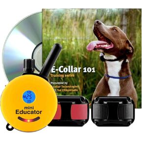 Educator 1/2 Mile Remote Dog Training System Plus E-Collar 101 Training DVD, Safe Humane Stimulation, Pavlovian Tone, Waterproof, Odorproof Biothane Collar, Night Light, Rechargeable, 1 Dog, Zen in Kuwait