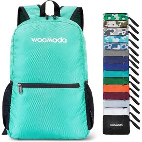 WOOMADA 17L Ultra Lightweight Packable Durable Waterproof Travel Hiking Backpack Daypack for Men Women Kids