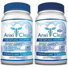 AnxiClear صحة المستهلك تعزز الحالة المزاجية، وتهدئ العقل، وترفع مستويات السيروتونين - 5-HTP، L-thianine - كمية تكفي لمدة 3 أشهر - صنع في الولايات المتحدة الأمريكية in Saudi Arabia