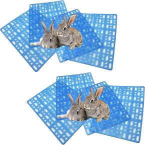 kathson 4 Pcs Rabbit Feet Pad Plastic Bunny Cage Floor Mat Foot Resting Hole Leak Water Nest Mat Pet for Small Animal Hamster Rat Chinchilla Guinea Pig Cats Dogs (White) in Kuwait