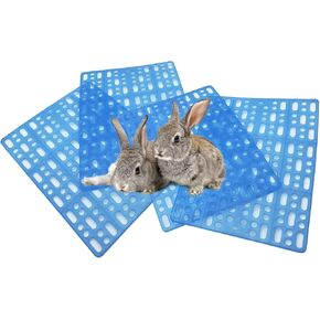 kathson 4 Pcs Rabbit Feet Pad Plastic Bunny Cage Floor Mat Foot Resting Hole Leak Water Nest Mat Pet for Small Animal Hamster Rat Chinchilla Guinea Pig Cats Dogs (White) in Kuwait