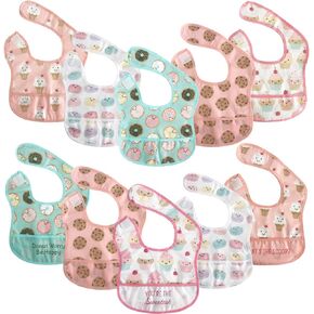 Hudson Baby Unisex Baby Waterproof Polyester Bibs in Saudi Arabia