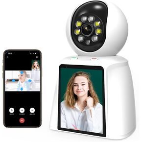 Xparkin 3MP Video Baby Monitor with 2.8 Inch Display Screen Smart 2.4G 2K WiFi Indoor Security Camera Support Remote Pan&Tilt Two-Way Video Wireless Cameras for Pet/Dog/Child/Elder with Phone APP in Kuwait
