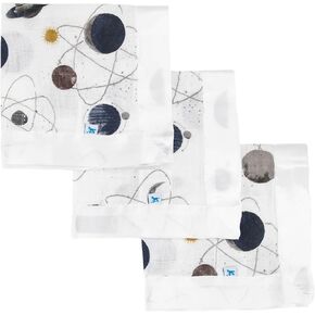 Little Unicorn Security Blanket 3 Pack | 100% Cotton Muslin with Satin Border | Super Soft and Breathable | Baby, Infant and Toddler | Unisex | Pressed Petals in Kuwait