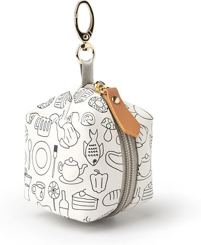 Maxxma Pacifier Pouch with Clip,Pacifier Case Holder for Diaper Bag,Stylish Pacifier Storage Container,Holds 2 Pacifiers (Leopard) in Kuwait