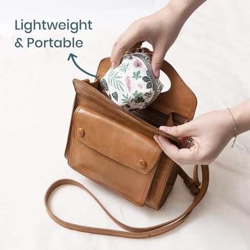 Maxxma Pacifier Pouch with Clip,Pacifier Case Holder for Diaper Bag,Stylish Pacifier Storage Container,Holds 2 Pacifiers (Leopard) in Kuwait