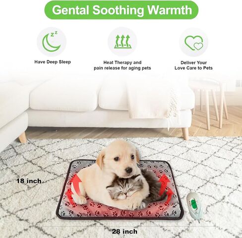 ENNEBEM Pet Heating Pad, Waterproof Dog Heating Pad Mat for Cat (17 X 27 in, Blue) in Saudi Arabia