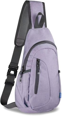 TITECOUGO Small Sling Bag Lightweight Crossbody Bag for Women Men Hiking Backpack Travel Shoulder Bags Chest Daypack for Gym Work Casual Cycling Sports Z1-Canvas Dark Black in Kuwait