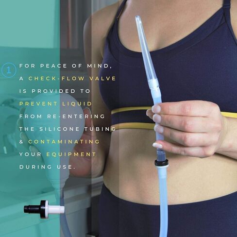 طقم حقنة شرجية طبية - كبير 12 أونصة (375 مل) + 7 أونصة (207 مل) دش شرجي للنساء والرجال - مجموعة حقنة شرجية سيليكون ممتازة خالية من مادة BPA والفثالات - تتضمن تعليمات ودليل كاملين. in Kuwait