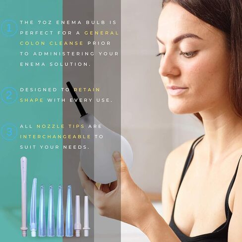 طقم حقنة شرجية طبية - كبير 12 أونصة (375 مل) + 7 أونصة (207 مل) دش شرجي للنساء والرجال - مجموعة حقنة شرجية سيليكون ممتازة خالية من مادة BPA والفثالات - تتضمن تعليمات ودليل كاملين. in Kuwait