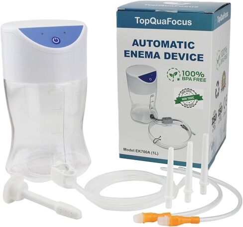 TopQuaFocus Electric Enema Bucket kit - Organic Coffee Enema Set 1 Quart- Automatic Enema Kit for Colon Cleansing - Easy&Reusable… in Kuwait