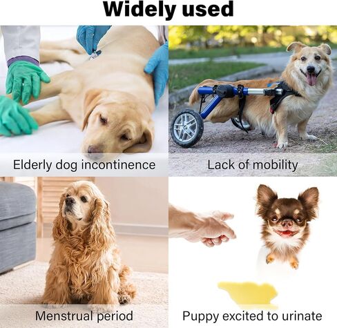 Washable Female Dog Diapers 3 Pack Premium Reusable Diapers for Dog in Heat - Highly Absorbent for Untrained Puppies, Dogs in Heat, Doggie Menstrual and Incontinence XS - A in Kuwait