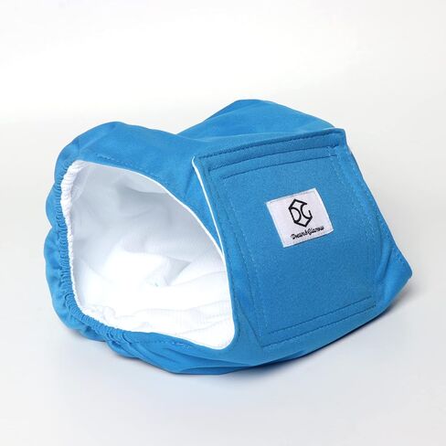 أربطة بطن للكلاب من DREAM&GLAMOUR قابلة للغسل (عبوة من 3 قطع)، حفاضات ملفوفة قابلة لإعادة الاستخدام للكلاب الذكور (M، أسود+أخضر+أزرق) in Kuwait