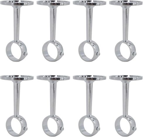 مجموعة دعامة قضيب ستارة مثبتة على السقف من AddGrace مكونة من 8 حوامل قضيب ستارة لقضيب 1 بوصة (كروم) in Kuwait