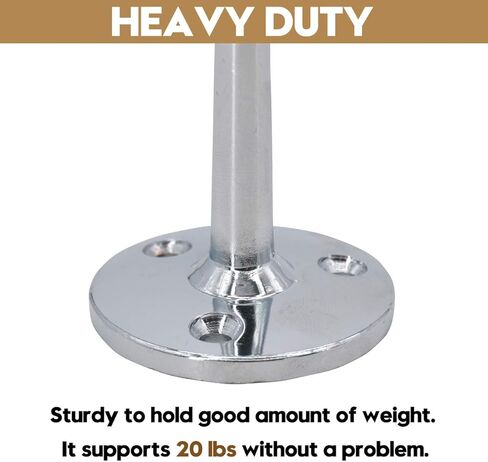 مجموعة دعامة قضيب ستارة مثبتة على السقف من AddGrace مكونة من 8 حوامل قضيب ستارة لقضيب 1 بوصة (كروم) in Kuwait