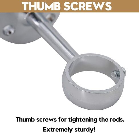 مجموعة دعامة قضيب ستارة مثبتة على السقف من AddGrace مكونة من 8 حوامل قضيب ستارة لقضيب 1 بوصة (كروم) in Kuwait