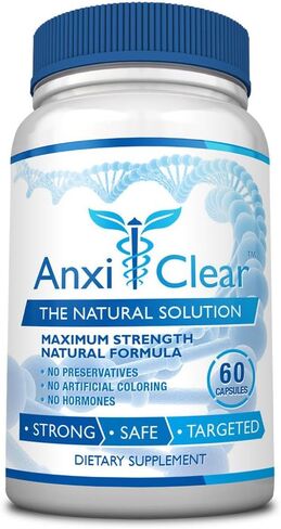 AnxiClear Consumer Health Boosts Mood, Calms The Mind, Elevates Serotonin Levels - 5-HTP, L-thianine - 3 Month Supply - Made in The USA in Saudi Arabia