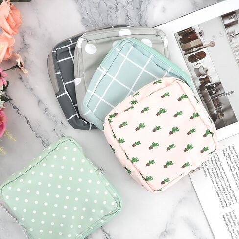 Portable Sanitary Napkin Storage Bag, 5pcs Sanitary Pad Storage Bag,Reusable Period Pouch, For Teen Girls School in Kuwait