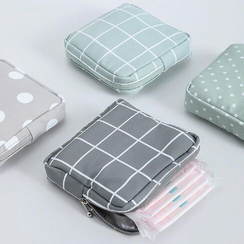 Portable Sanitary Napkin Storage Bag, 5pcs Sanitary Pad Storage Bag,Reusable Period Pouch, For Teen Girls School in Kuwait