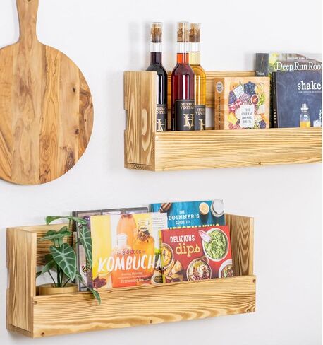 Noisy Dirt Wall Bookshelf for Kids, Rustic Wall Mount Bookshelf, Nursery Shelves for Wall Book Shelves for Bedroom Kids, Book Shelf for Kids Rooms, 24 inch Nursery Book Shelves Floating Bookshelves in Saudi Arabia