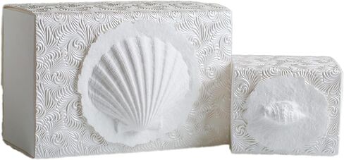 The Favorite Place® Burial Biodegradable Urn for Human Ashes, (Small Cross), Water Burial Urn, Urn for Cremation, Cremation Urn, (Gold Metallic Swirl Paper) R-206 in Kuwait