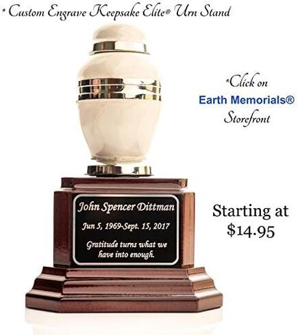 The Favorite Place® Burial Biodegradable Urn for Human Ashes, (Small Cross), Water Burial Urn, Urn for Cremation, Cremation Urn, (Gold Metallic Swirl Paper) R-206 in Kuwait