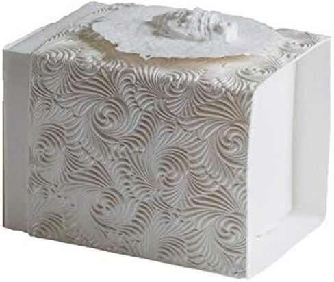 The Favorite Place® Burial Biodegradable Urn for Human Ashes, (Small Cross), Water Burial Urn, Urn for Cremation, Cremation Urn, (Gold Metallic Swirl Paper) R-206 in Kuwait