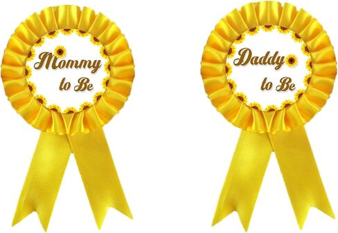 لوازم زينة حمام الطفل عباد الشمس من بارتي إنسبو، دبوس شارة استحمام الطفل عباد الشمس، دبوس للأم تو بي والأب ليكون دبوسًا لديكورات حمام الطفل عباد الشمس، هدية حفلة عباد الشمس in Kuwait