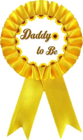 لوازم زينة حمام الطفل عباد الشمس من بارتي إنسبو، دبوس شارة استحمام الطفل عباد الشمس، دبوس للأم تو بي والأب ليكون دبوسًا لديكورات حمام الطفل عباد الشمس، هدية حفلة عباد الشمس in Kuwait