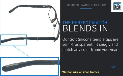OTC Super Brands Temple Tips Pair Eyewear Comfort and Reduced Slippage - Fits Medium to Large Size Frames - Not Wire or Narrow Frames - (1 Pair) in Kuwait