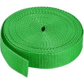 MECCANIXITY Lightweight Polypropylene Webbing Strap 1" 10 Yards Fluorescent Green Strapping Band for Outdoor in Saudi Arabia
