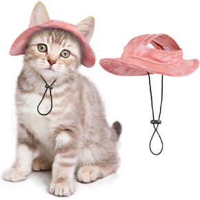 Cat/Dog Hat for Cats Only with Adjustable String Pet Hat Small Pet for Small and Medium Cats Birthday Party Costume Decoration (Small, Blue)
