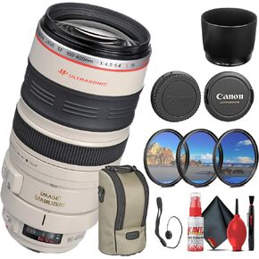 Canon EF 100-400mm f/4.5-5.6L is USM Lens (2577A002) + Filter Kit + Cap Keeper + Cleaning Kit (Renewed) in Saudi Arabia