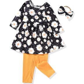 Aalizzwell Toddler Girls Floral Tunic Outfit for Fall Winter