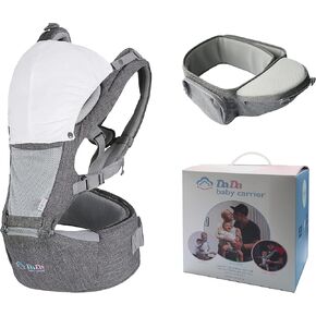 Texas Design Safety Certified Ergonomic DADA Hip Seat Baby Carrier Newborn to Toddler, Lumbar Support Waist Stool, Airflow Mesh for Nursing Hiking Travel Indoor in Saudi Arabia