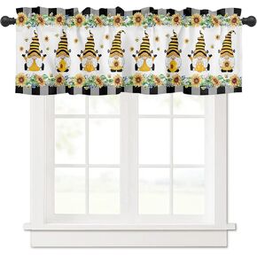 Easter Window Valance,Bunny Butt Eggs Farm Truck Valances for Kitchen Windows,Spring Grass Rabbit Rod Pocket Valance Curtain,Retro Wood Plank Short Curtains Window Treatment for Bedroom 42x12in in Kuwait