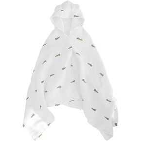 sense gnosis Hooded Baby Bath Towel Highly Absorbent Super Soft 4 Layers Muslin Cotton Wrap Swaddle for 0born Infant Comfortable Blanket Bathrobe for Baby, 26" x48", Leaves