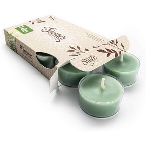 شموع Tealight الفاخرة من Bayberry Fir - معطرة للغاية بالزيوت العطرية - 6 أضواء شاي أخضر - ضوء شموع جميل - صنع في الولايات المتحدة الأمريكية - مجموعة عيد الميلاد والعطلات in Kuwait