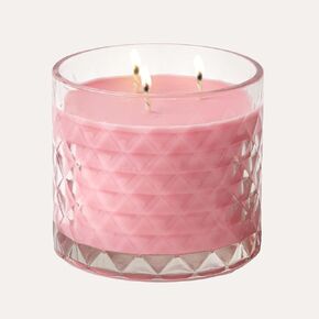 Gold Canyon™ - Strawberry Lemonade Scented Candle, Three-Wick, 100% Natural Soy Wax, Notes of Ripe Strawberries, Citrus, Fresh Cucumber, and Pink Watermelon