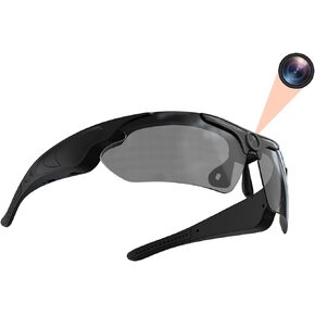 Sheawasy Camera Glasses 1080P Video Recording Glasses 32GB Unisex Design Polarized Lens for Cycling, Driving, Hiking, Fishing in Kuwait