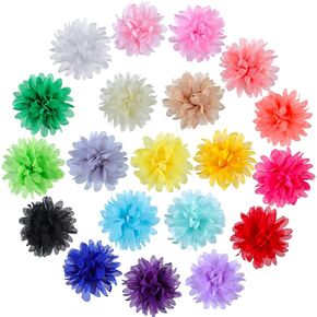 WILLBOND 20 Pcs 4 Inch Dog Collar Flowers Bow, Multicolored in Kuwait