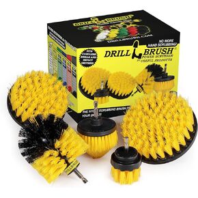 Drill Brush Power Scrubber by Useful Products - Car Detailing - Car Cleaning Kit - Carpet Cleaner - Glass Cleaner - Leather Cleaner - Window Cleaner - Car Cleaner - Car Wash Brush - Car Wash Kit