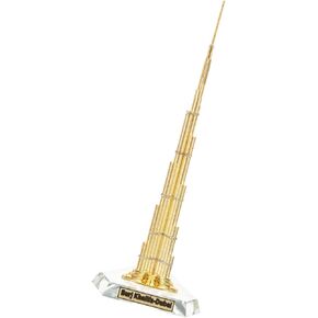 Happyyami Home Decor Khalifa Model Tower Decoration Alloy Dubai Tower Figurine Model European Style World Famous Landmark Building Model for Art Craft Office Home Desktop Decoration in Saudi Arabia