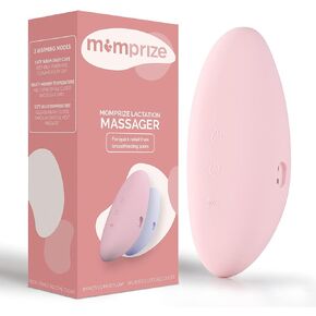MomPrize Warming Lactation Massager for Breastfeeding - Breast Vibrant Massager with Heat for Pumping, Clogged Milk Ducts Relief, Support for Engorgement and Mastitis (Pink) in Saudi Arabia